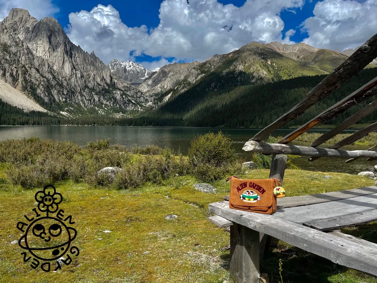 Vintage style Bag - Alien Garden