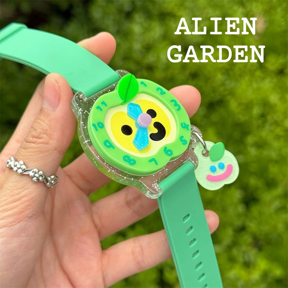 Green Apple Watch - Alien Garden